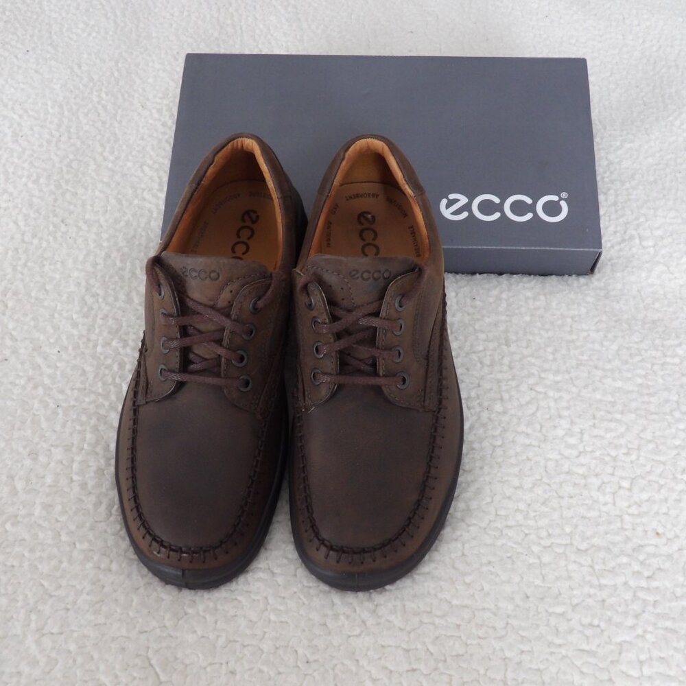 Ecco Seawalker NEW BROWN(Coffee) Oiled Leather Oxford Men's Shoes